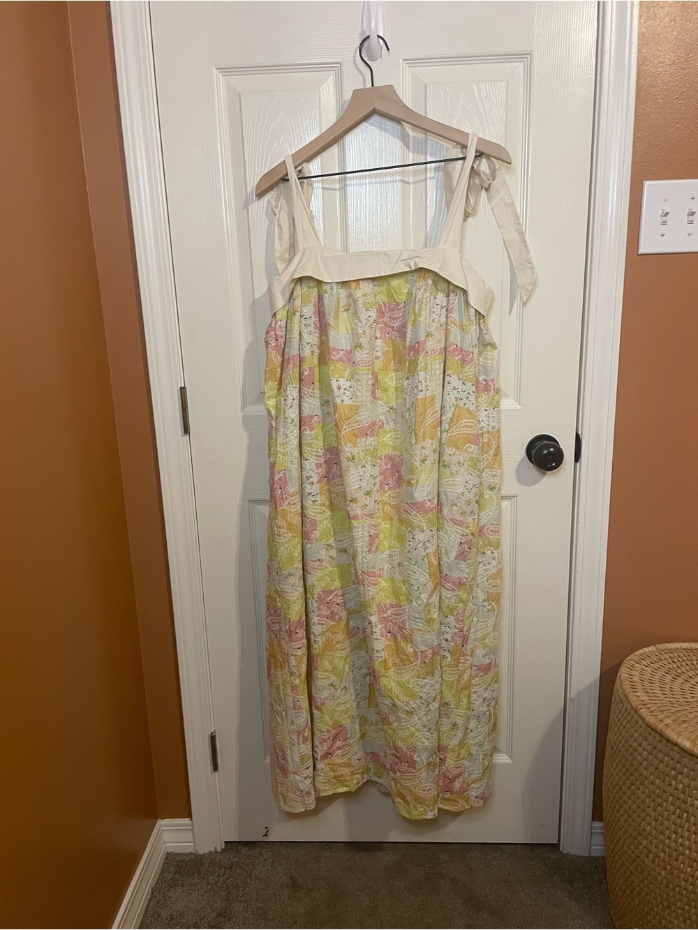 Aureum the Label Dress Paisley Quilted Puff Maxi Dress Whimsical Size Small